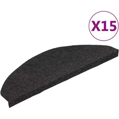 vidaXL Trapmatten zelfklevend 15 st 65x22,5x3,5 cm zwart vidaXL Trapmatten zelfklevend 15 st 65x22,5x3,5 cm zwart