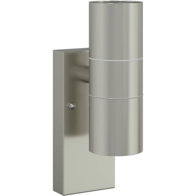 vidaXL Buitenwandlamp Zilver 7 x 10 x 22 cm Roestvrij Staal en Glas vidaXL Buitenwandlamp Zilver 7 x 10 x 22 cm Roestvrij Staal en Glas