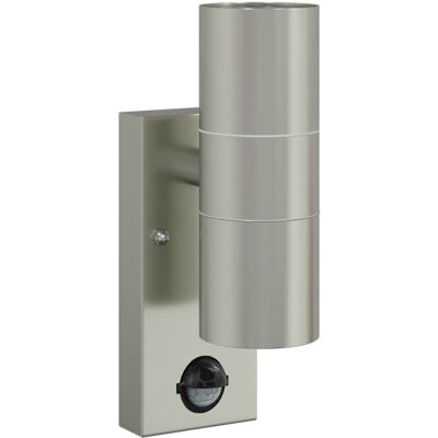 vidaXL Buitenwandlamp Zilver 7 x 10 x 22 cm Roestvrij Staal en Glas vidaXL Buitenwandlamp Zilver 7 x 10 x 22 cm Roestvrij Staal en Glas