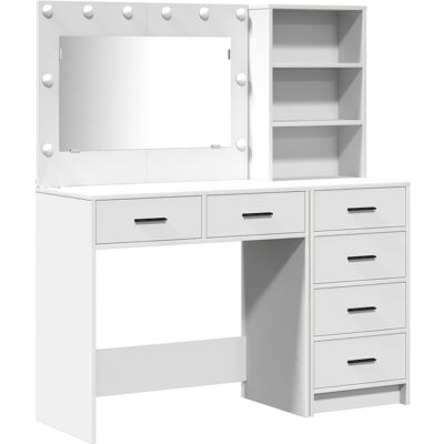 vidaXL Kaptafel 2 st Wit 78.5 x 41 x 135 cm Bewerkt hout vidaXL Kaptafel 2 st Wit 78.5 x 41 x 135 cm Bewerkt hout
