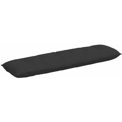 vidaXL Rugkussen Zwart 180 x 50 x 19 cm Microvezel Stof vidaXL Rugkussen Zwart 180 x 50 x 19 cm Microvezel Stof