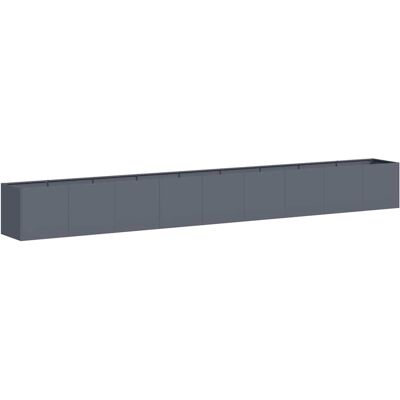vidaXL Plantenbak 360x40x40 cm koudgewalst staal antracietkleurig vidaXL Plantenbak 360x40x40 cm koudgewalst staal antracietkleurig