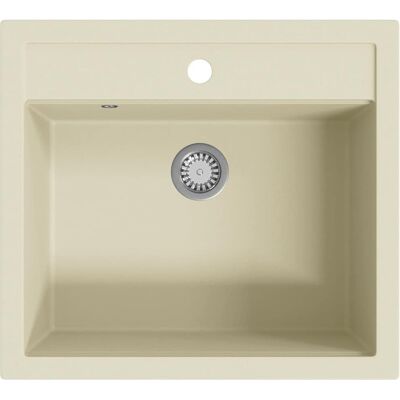 vidaXL Gootsteen enkele bak graniet beige vidaXL Gootsteen enkele bak graniet beige