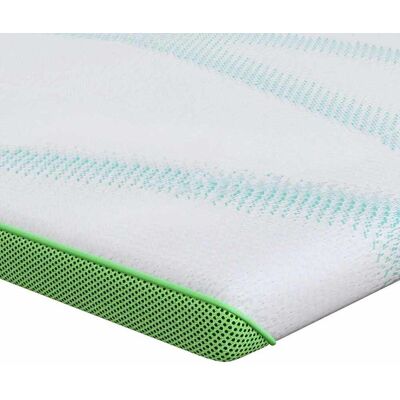 vidaXL Matras Topper Wit en Groen 70 x 200 cm Jacquard Stof vidaXL Matras Topper Wit en Groen 70 x 200 cm Jacquard Stof