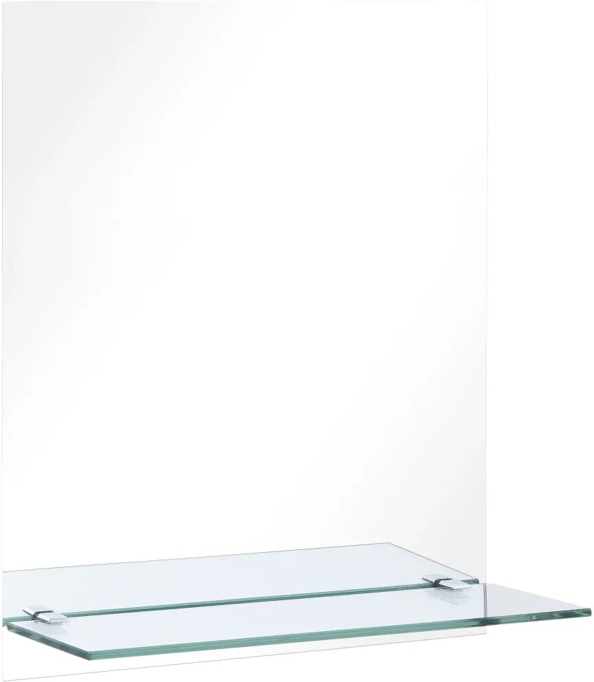 vidaXL Wandspiegel met schap 20x40 cm gehard glas