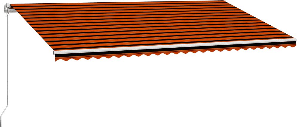 vidaXL Luifel handmatig uittrekbaar 600x300 cm oranje en bruin