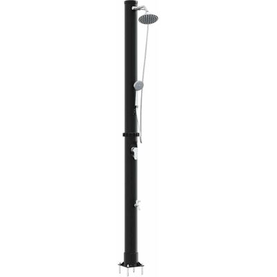 vidaXL Buiten Zonne-douche Zwart 217 cm PVC en Aluminium vidaXL Buiten Zonne-douche Zwart 217 cm PVC en Aluminium