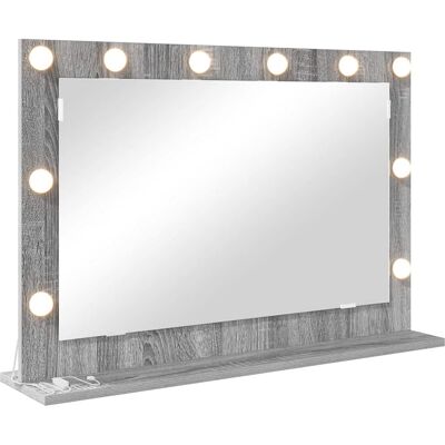 vidaXL Make-up Spiegel Grijs Sonoma 80 x 55 x 18 cm Rechthoekig vidaXL Make-up Spiegel Grijs Sonoma 80 x 55 x 18 cm Rechthoekig