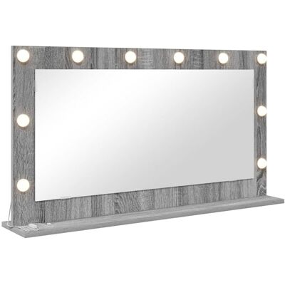 vidaXL Make-up Spiegel Grijs Sonoma 100 x 55 x 18 cm Rechthoekig vidaXL Make-up Spiegel Grijs Sonoma 100 x 55 x 18 cm Rechthoekig