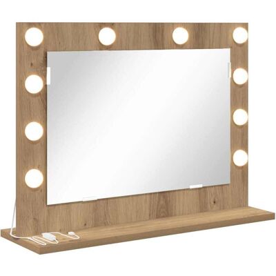 vidaXL Make-up Spiegel Artisan Eiken 60 x 45 x 18 cm Rechthoekig vidaXL Make-up Spiegel Artisan Eiken 60 x 45 x 18 cm Rechthoekig