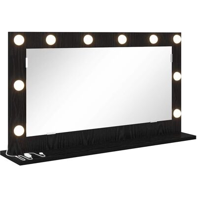 vidaXL Make-up Spiegel Zwart Eiken 80 x 45 x 18 cm Rechthoekig vidaXL Make-up Spiegel Zwart Eiken 80 x 45 x 18 cm Rechthoekig