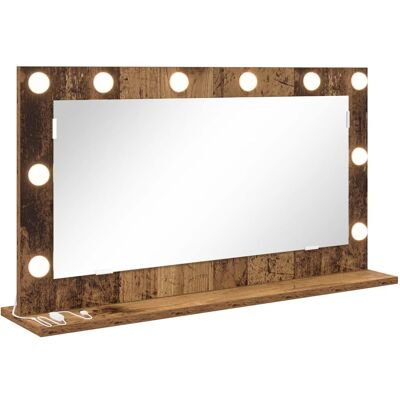 vidaXL Make-up Spiegel Oudhout 80 x 45 x 18 cm Rechthoekig vidaXL Make-up Spiegel Oudhout 80 x 45 x 18 cm Rechthoekig