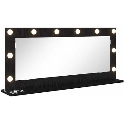 vidaXL Make-up Spiegel Zwart Eiken 100 x 45 x 18 cm Rechthoekig vidaXL Make-up Spiegel Zwart Eiken 100 x 45 x 18 cm Rechthoekig