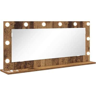 vidaXL Make-up Spiegel Oudhout 100 x 45 x 18 cm Rechthoekig vidaXL Make-up Spiegel Oudhout 100 x 45 x 18 cm Rechthoekig