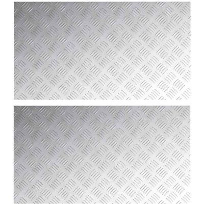 vidaXL Trap Tread 2 st 90 x 50 cm Zilver Aluminium Rechthoekig vidaXL Trap Tread 2 st 90 x 50 cm Zilver Aluminium Rechthoekig