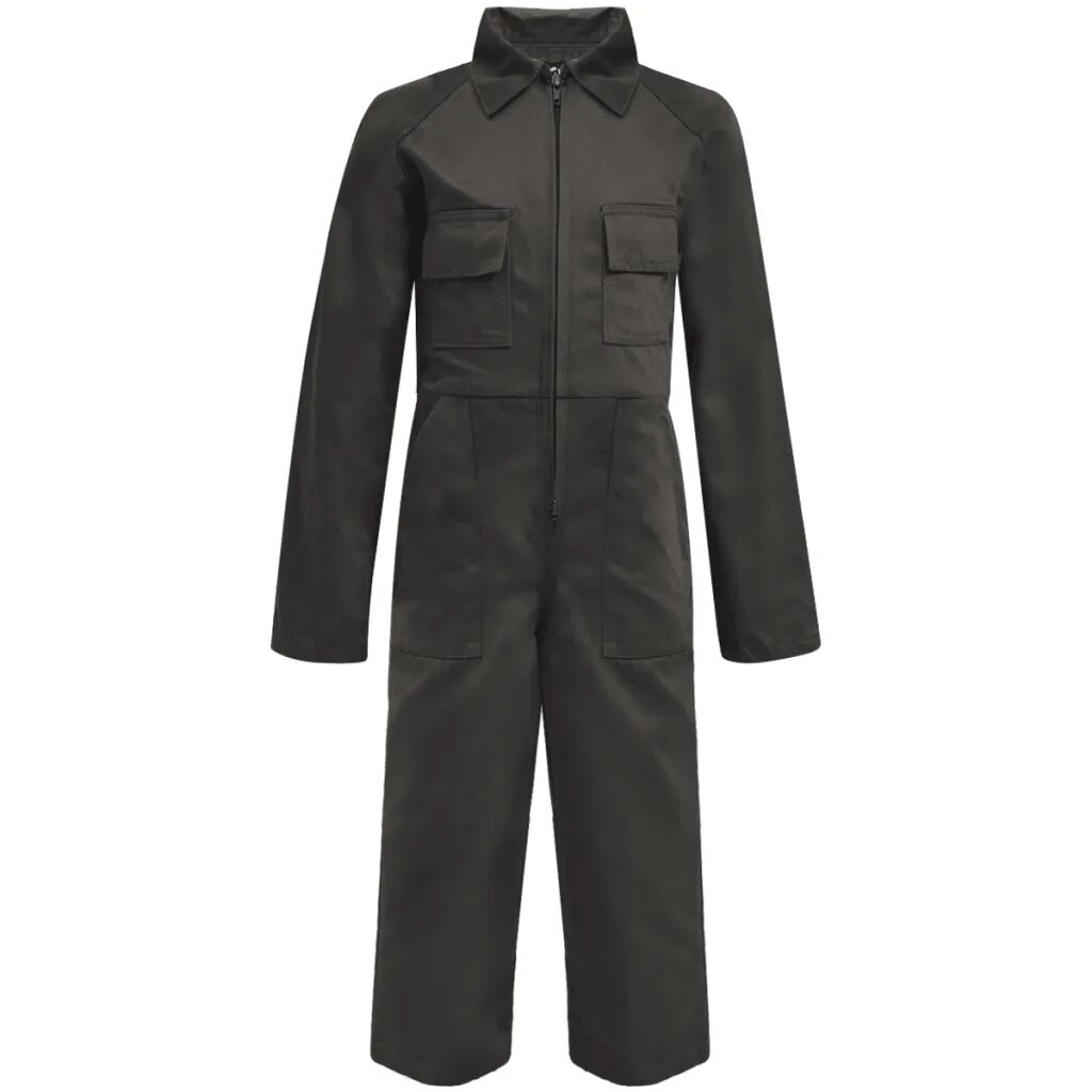 vidaXL Kinderoverall met mouwen maat 146/152 grijs