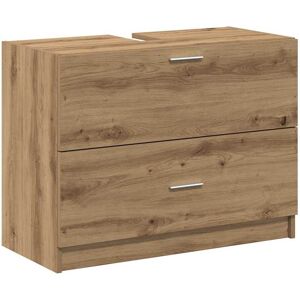 vidaXL Badkamerkast Artisan Eiken 78 x 37 x 59 cm Bewerkt hout vidaXL Badkamerkast Artisan Eiken 78 x 37 x 59 cm Bewerkt hout