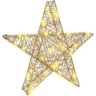 vidaXL 3D Ster 50 LED's Warmwit 55 x 52.5 x 9 cm PET vidaXL 3D Ster 50 LED's Warmwit 55 x 52.5 x 9 cm PET