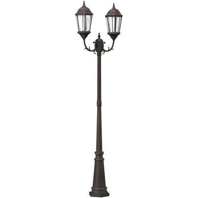 vidaXL Tuin Lamp Brons 68 x 20 x 235 cm Aluminium en glas vidaXL Tuin Lamp Brons 68 x 20 x 235 cm Aluminium en glas