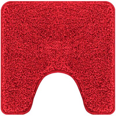 vidaXL Antislip Badmat met Toilet Uitsnede Rood 50 x 50 cm PP vidaXL Antislip Badmat met Toilet Uitsnede Rood 50 x 50 cm PP