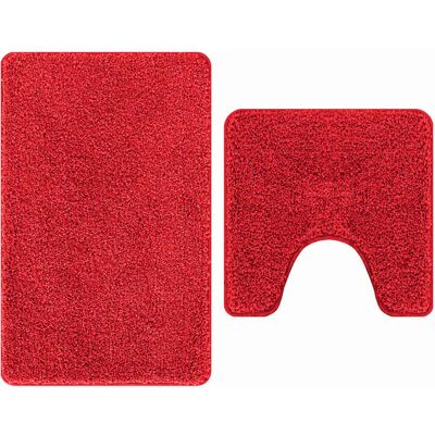 vidaXL Antislip Badmat Set 2 st Rood 50 x 50 cm PP vidaXL Antislip Badmat Set 2 st Rood 50 x 50 cm PP