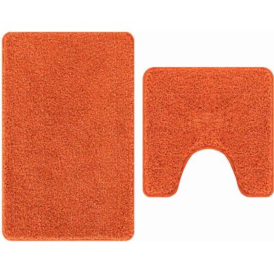 vidaXL Antislip Badmat Set 2 st Oranje 50 x 50 cm PP vidaXL Antislip Badmat Set 2 st Oranje 50 x 50 cm PP