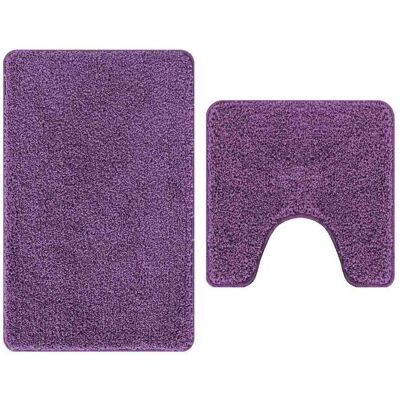 vidaXL Antislip Badmat Set 2 st Paars 50 x 50 cm PP vidaXL Antislip Badmat Set 2 st Paars 50 x 50 cm PP
