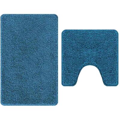 vidaXL Antislip Badmat Set 2 st Blauw 50 x 50 cm PP vidaXL Antislip Badmat Set 2 st Blauw 50 x 50 cm PP