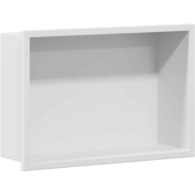 vidaXL Douche Niche Wit 30 x 20 x 9,5 cm Roestvrij staal vidaXL Douche Niche Wit 30 x 20 x 9,5 cm Roestvrij staal