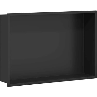 vidaXL Douche Niche Zwart 45 x 30 x 9,5 cm Roestvrij staal vidaXL Douche Niche Zwart 45 x 30 x 9,5 cm Roestvrij staal