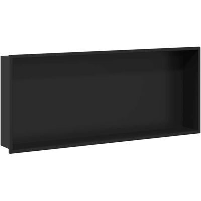 vidaXL Douche Niche Zwart 75 x 30 x 9,5 cm Roestvrij staal vidaXL Douche Niche Zwart 75 x 30 x 9,5 cm Roestvrij staal