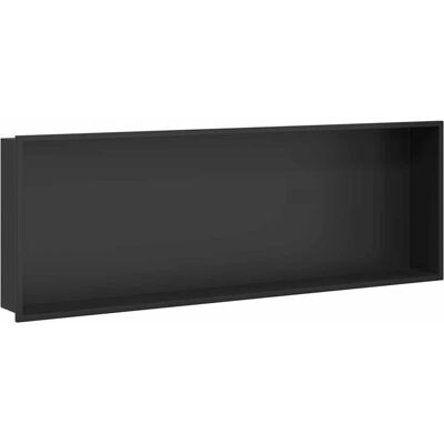 vidaXL Douche Niche Zwart 90 x 30 x 9,5 cm Roestvrij staal vidaXL Douche Niche Zwart 90 x 30 x 9,5 cm Roestvrij staal