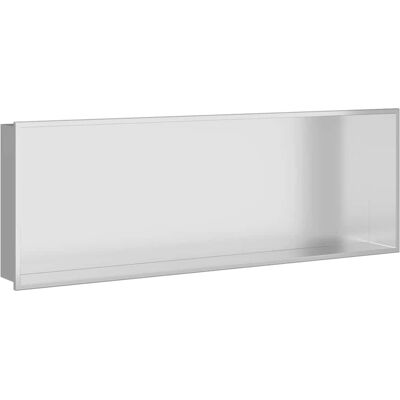 vidaXL Douche Niche zilver 90 x 30 x 9,5 cm Roestvrij staal vidaXL Douche Niche zilver 90 x 30 x 9,5 cm Roestvrij staal