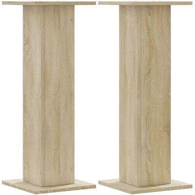 vidaXL Speakerstandaards 2 st 30x30x80 cm bewerkt hout sonoma eiken vidaXL Speakerstandaards 2 st 30x30x80 cm bewerkt hout sonoma eiken