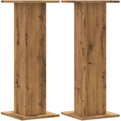 vidaXL Speakerstandaards 2 st 30x30x80 cm hout artisanaal eikenkleurig vidaXL Speakerstandaards 2 st 30x30x80 cm hout artisanaal eikenkleurig