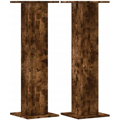 vidaXL Speakerstandaards 2 st 30x30x95 cm bewerkt hout gerookt eiken vidaXL Speakerstandaards 2 st 30x30x95 cm bewerkt hout gerookt eiken
