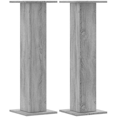 vidaXL Speakerstandaards 2 st 30x30x95 cm bewerkt hout grijs sonoma vidaXL Speakerstandaards 2 st 30x30x95 cm bewerkt hout grijs sonoma