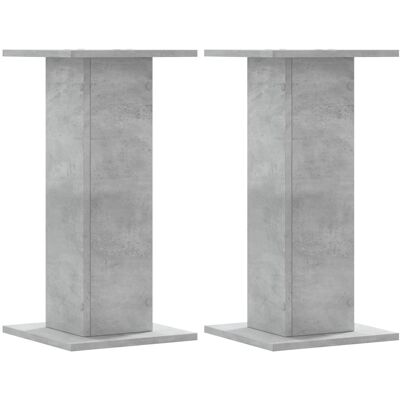 vidaXL Speakerstandaards 2 st 30x30x60 cm bewerkt hout betongrijs vidaXL Speakerstandaards 2 st 30x30x60 cm bewerkt hout betongrijs