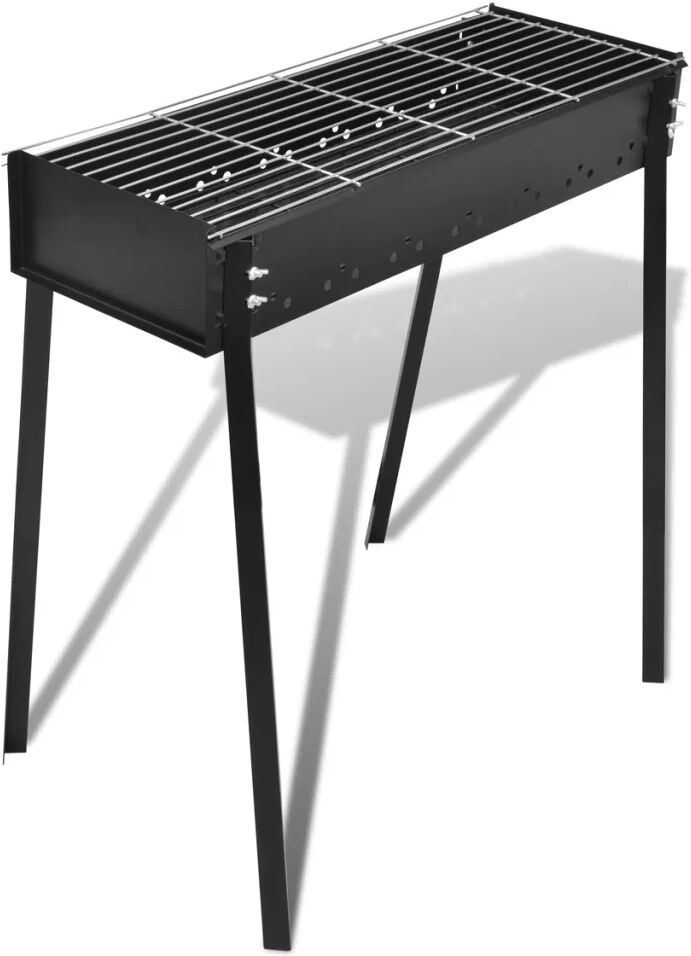 vidaXL Houtskoolbarbecue staand vierkant 75x28 cm