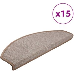 vidaXL Trapmatten 15 st 65x24x4 cm Lichtbruin Halfrond Groot vidaXL Trapmatten 15 st 65x24x4 cm Lichtbruin Halfrond Groot
