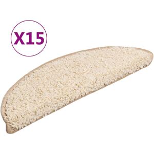 vidaXL Trapmatten 15 st 56x17x3 cm Crème Halfrond vidaXL Trapmatten 15 st 56x17x3 cm Crème Halfrond