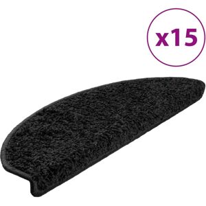 vidaXL Trapmatten 15 st 65x21x4 cm Zwart Halfrond Groot vidaXL Trapmatten 15 st 65x21x4 cm Zwart Halfrond Groot