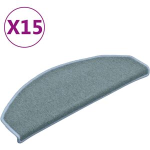 vidaXL Trapmatten 15 st 65x24x4 cm Zeeblauw Halfrond Groot vidaXL Trapmatten 15 st 65x24x4 cm Zeeblauw Halfrond Groot