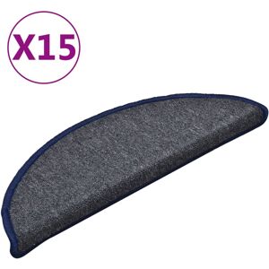 vidaXL Trapmatten 15 st 56x17x3 cm donkergrijs en blauw halfrond vidaXL Trapmatten 15 st 56x17x3 cm donkergrijs en blauw halfrond