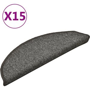 vidaXL Trapmatten 15 st 56x17x3 cm donkergrijs halfrond vidaXL Trapmatten 15 st 56x17x3 cm donkergrijs halfrond