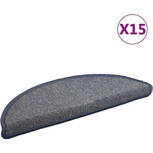 vidaXL Trapmatten 15 st 56x17x3 cm lichtgrijs en blauw halfrond vidaXL Trapmatten 15 st 56x17x3 cm lichtgrijs en blauw halfrond