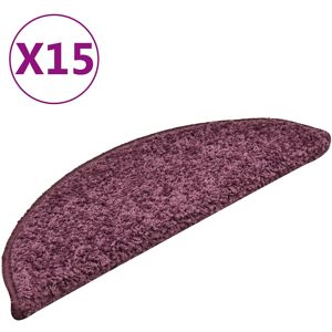 vidaXL Trapmatten 15 st 56x17x3 cm Donkerpaars Halfrond vidaXL Trapmatten 15 st 56x17x3 cm Donkerpaars Halfrond