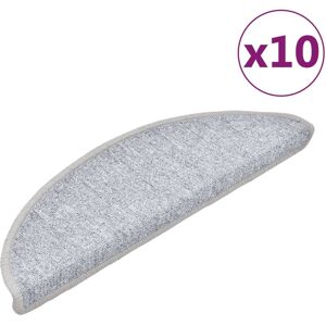 vidaXL Trapmatten 10 st 56x17x3 cm Lichtgrijs Halfrond vidaXL Trapmatten 10 st 56x17x3 cm Lichtgrijs Halfrond