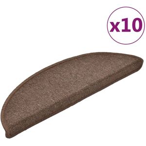 vidaXL Trapmatten 10 st 56x17x3 cm Koffiebruin Halfrond vidaXL Trapmatten 10 st 56x17x3 cm Koffiebruin Halfrond