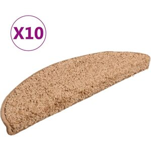 vidaXL Trapmatten 10 st 56x17x3 cm Beige Halfrond vidaXL Trapmatten 10 st 56x17x3 cm Beige Halfrond